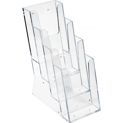 A-Z Reklama CZ plastový stojánek na letáky nad sebou stojací 4 x DL 1/3A4 – Zbozi.Blesk.cz