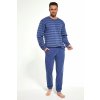 Pánské pyžamo Cornette 117/207 Loose 10 pánské pyžamo dlouhé modré