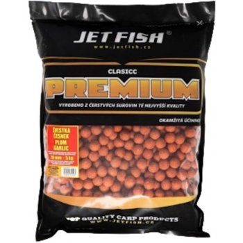 JET FISH Premium Classic Boilies 5kg 20mm Švestka Česnek