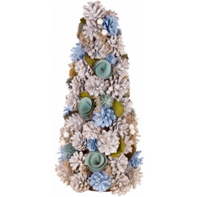 MagicHome Vianoce stromeček, zdobený, přírodní, modrý, 40 cm – Hledejceny.cz