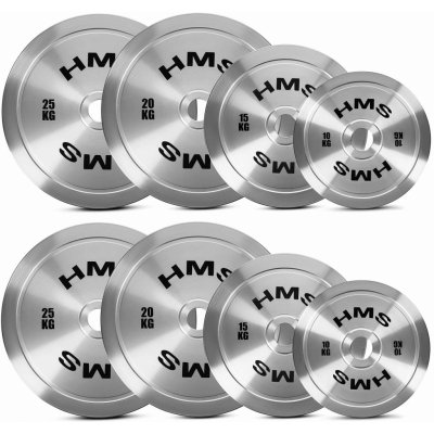 HMS TOS Sada ocelových olympijských kotoučů 2 x 10 - 25 kg 140 kg 50 mm – Hledejceny.cz