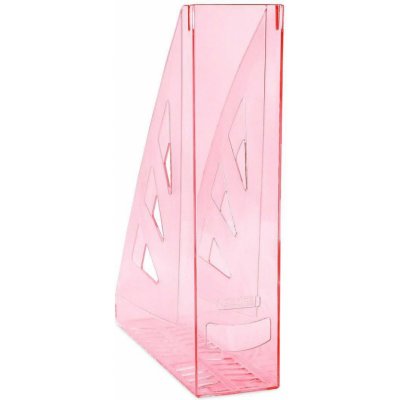 Office Products stojan na časopisy A4 70 mm transparentní červený – Hledejceny.cz