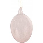 Růžové závěsné skleněné vajíčko Egg - Ø 6*10 cm – Hledejceny.cz