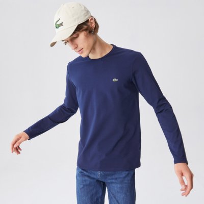 Lacoste pánské tričko s dlouhým rukávem TEE SHIRT & TURTLE NECK SHIRT TH0990 166 tmavě modrá