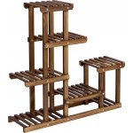 TZB Dřevěný stojan na rostliny Manino hnědý – Zboží Dáma