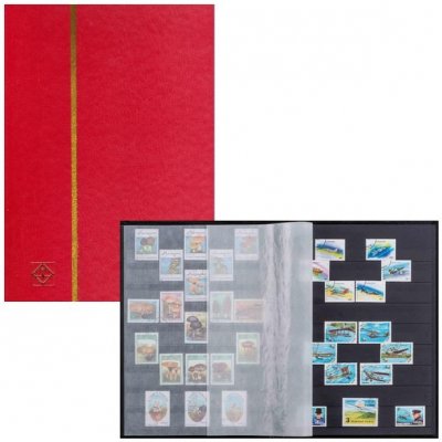 Album na známky Basic S16 A4 black pages red, – Zboží Mobilmania