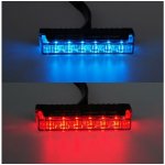 PROFI SLIM výstražné LED světlo vnější, do mřížky, červeno-modré, 12-24V, ECE R10