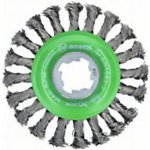 Okružní ocelový kartáč copánkový na nerez pro úhlové brusky se systémem X-LOCK Bosch Heavy for Inox - 115mm, 0.5mm (2608620733) – Zboží Dáma