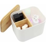 Senseo Kosmetický organizér s bambusovými přepážkami a víkem SENBOO 15 x 12 x 11 cm – Zboží Dáma