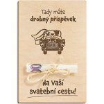 FK Dřevěná dárková karta na peníze - Na svatební cestu – Hledejceny.cz