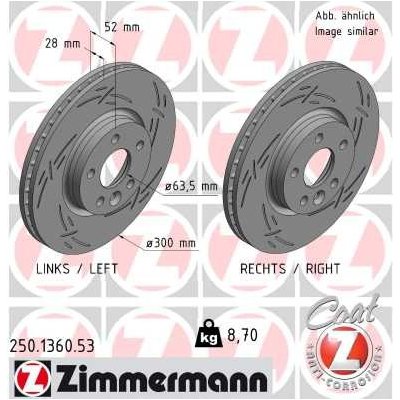 ZIMMERMANN Brzdový kotouč 250.1360.53 – Hledejceny.cz