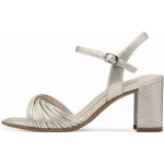 Tamaris 1-28324-42-179 Dámské sandály na podpatku stříbrné – Zboží Dáma