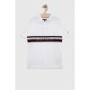 Dětské tričko Tommy Hilfiger Dětská bavlněná polokošile bílá, s aplikací