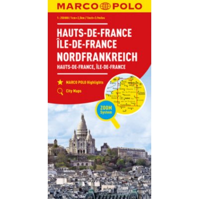 Northern France Marco Polo Map - Ile de France, Haute-Normandie, Picardie Marco PoloSheet map, folded – Sleviste.cz