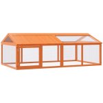 vidaXL Výběh hnědý masivní borové dřevo 200 x 112,5 x 74 cm – Hledejceny.cz