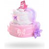 Plenkový dort Plenkovky Plenkový dort pro dívky dvoupatrový bílo růžový