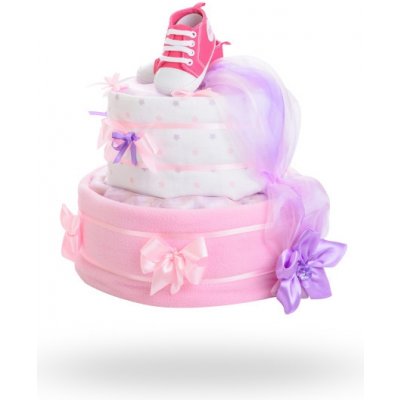 Plenkovky Plenkový dort pro dívky dvoupatrový bílo růžový