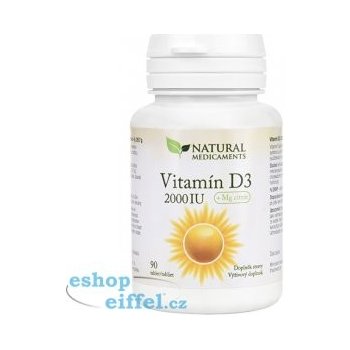 Natural Medicaments Vitamín D3 2000 IU 90 tablet