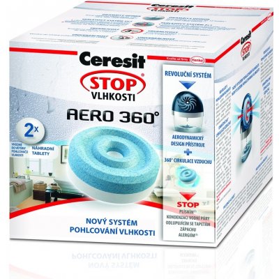Ceresit STOP VLHKOSTI AERO 360° náhradní tablety 2v1 neutrální (2x450g)
