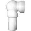 Sifon k pračce HL Napojovací koleno pro záchodovou mísu, Dm. 100 s kulovým kloubem, bílé - HL210P