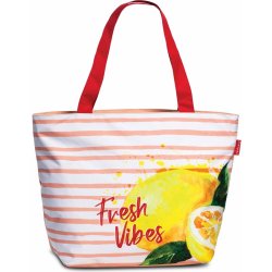 Fabrizio plážová taška přes rameno 31l Fresh Vibes 50407-5200 světle oranžová s citróny