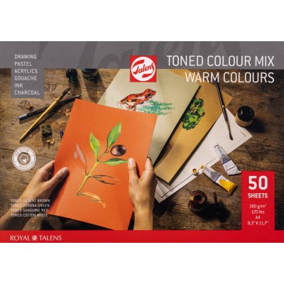 Royal Talens Skicák Toned Warm Tones 180 g m2 50 archů A4 – Zboží Dáma