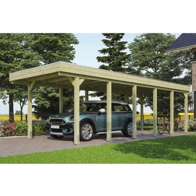 SKAN HOLZ Přístřešek na auto Friesland 314 x 860 cm impregnovaný – HobbyKompas.cz