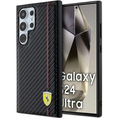 FERRARI Carbon Printed Line Samsung Galaxy S24 Ultra černé – Sleviste.cz