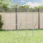 vidaXL Venkovní psí kotec stříbrný 600 x 600 x 200 cm – Sleviste.cz