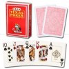 Hrací karty - poker Modiano TEXAS PK JUMBO 100% plastové, červené