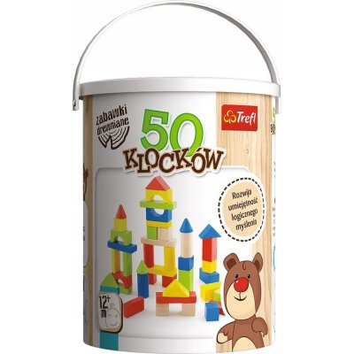 Wooden Toys Kostky dřevěné 50 ks – Zbozi.Blesk.cz