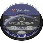 Verbatim BD-R 25GB 4x, M-Disc, printable, 10ks (43825) – Zboží Živě