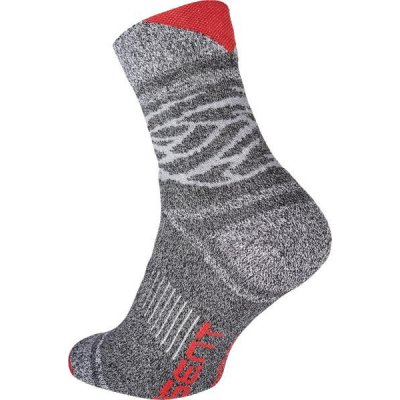 Assent OWAKA ponožky šedáčervená