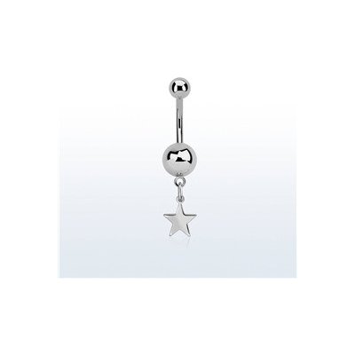Piercingate piercing do pupíku hvězda PBV00587 stříbrná – Zboží Mobilmania