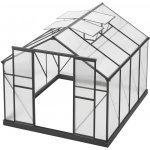 Floraworld Skleník GROW BIG, antracitová, 244 x 294 x 227 cm – Hledejceny.cz