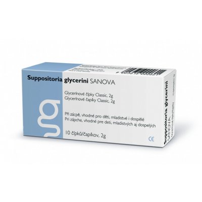 Sanova Suppositoria glycerini Glycerínové čípky Classic 2 g 10 ks