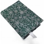 Nastavitelný obal na knihu v různých velikostech Folk Flowers zelená na míru – Zboží Dáma