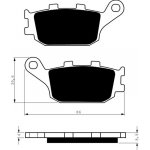 Zadní brzdové destičky Goldfren Honda VT 1100 C Shadow 1995-2005 směs S3