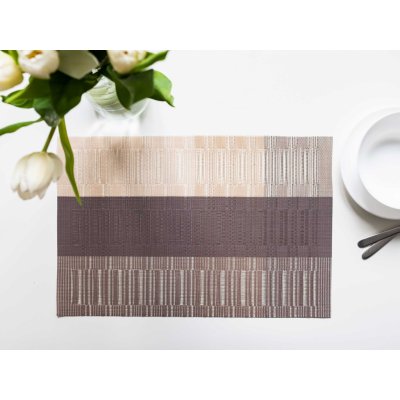 Jahu collections prostírání Deluxe Majda pruhy hnědo-béžové 30x45cm – Zboží Dáma