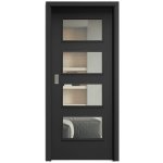 Sapeli Swing Komfort M49 posuvné černá grafit 60 x 210 cm Čiré sklo – Hledejceny.cz