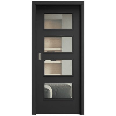 Sapeli Swing Komfort M49 posuvné černá grafit 60 x 210 cm Čiré sklo – Hledejceny.cz