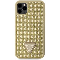 Pouzdro Guess Rhinestones Triangle Metal Logo Apple iPhone 11 PRO zlaté