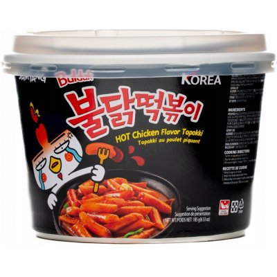 Samyang Rýžové koláčky s příchutí pikantního kuřete Buldak Tteokbokki 185 g – Zboží Dáma