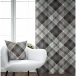 Ervi Gobelínový zatemňovací termo závěs - Tradiční šedý tartan – Hledejceny.cz