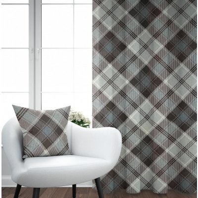 Ervi Gobelínový zatemňovací termo závěs - Tradiční šedý tartan – Hledejceny.cz
