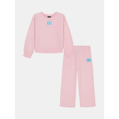 Under Armour dívčí set Ua Rival Crew Flare Set růžová – Zboží Mobilmania