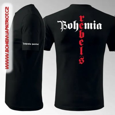 mikina s kapucí a potiskem Bohemia 3MZ černá – Sleviste.cz