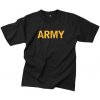 Pánské Tričko Rothco triko se zlatým nápisem ARMY ČERNÉ černá