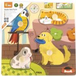 Viga Toys puzzle s kolíky Domácí mazlíčci – Hledejceny.cz