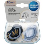 Canpol babies dudlík silikon symetrický Light touch Gold 2ks modrá – Zboží Dáma